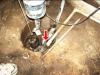 Damaged sump pump